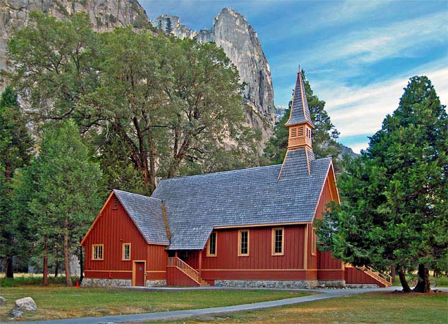Yosemite Chapel, Yosemite National Park, Yosemite Village, California