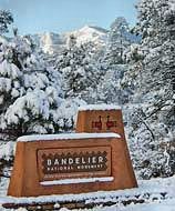 Bandelier Park Entrance Sign by Sally King, NPS
