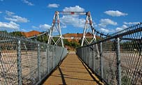 Hot Spring State Park Swinging Bridge, Thermopolis, Wyoming