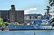 Buffalo Harbor - USS Little Rock sole surviving member of the Cleveland-class light cruisers