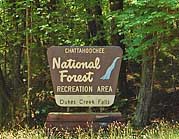Dukes Creek Falls Sign - Chattahoochee National Forest Recreation Area, Georgia