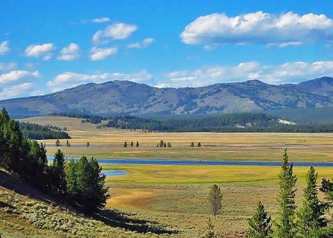 Yellowstone River and Hayden Valley - Yellowstone National Park, Wyoming