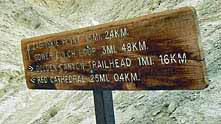 Golden Valley Trail Sign - Death Valley