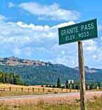 Granite Pass Signpost - Bighorn Scenic Byway, Wyoming