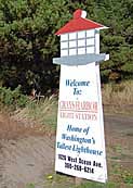 Welcome Sign - Grays Harbor Lighthouse, Westport, Washington