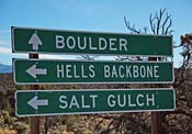 Hells Backbone Road Sign
