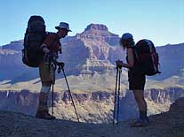 Tonto Trail Hikers - South Rim of the Grand Canyon, Arizona