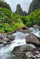 Iao Needle and Kinihapai Stream - Iao Valley State Monument, Hawaii