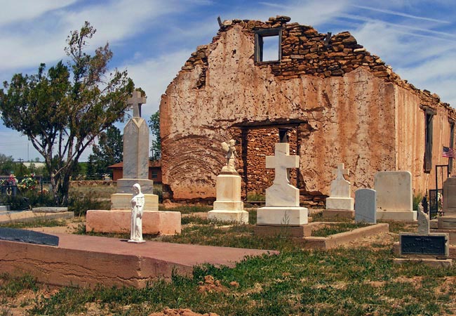 Mesalands Scenic Byway - St Rose of Lima Cemetery, Guadalupe County, New Mexico