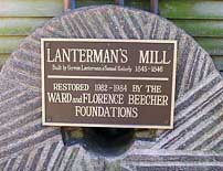 Millstone and Plaque - Lantermans Mill, Youngstown, Ohio