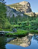 Mount Watkins Reflection in Mirror Lake - Tioga Road, Yosemite National Park, California
