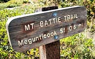 Mt Battie Trail Sign - Camden Hills State Park, Camden, Maine