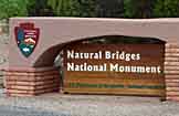 Natural Bridges entrance sign - Natural Bridges National Monument, Bluff, Utah