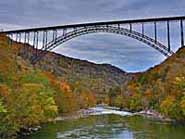 New River Gorge Bridge - From Fayette Station Rd, Lansing, West Virginia