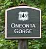 Oneonta Gorge Sign - Columbia River Highway State Trail, Oregon