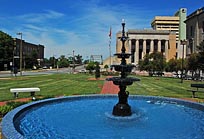 Pulaski County Courthouse fountain and grounds - Little Rock, Arkansas