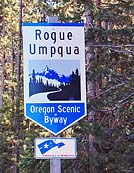 Rogue Umpqua Byway Sign - Union Creek, Oregon