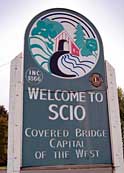Welcome Sign - Scio, Oregon