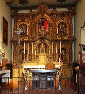 Serra Chapel golden retablo - Mission San Juan Capistrano