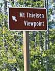 Mt Thielsen Viewpoint Sign - Umpqua Scenic Byway, Oregon
