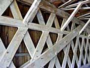 Interior truss work - Roseman Bridge, Winterset, Iowa