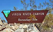 Virgin River Canyon Sign - Virgin River Rec Area, Arizona