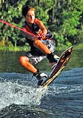 Teen on a wakeboard
