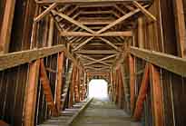 Wawona Covered Bridge interior - Wawona, California