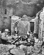 Wetherills at the Spruce Tree House in 1891 - Mesa Verde National Park, Cortez, Colorado