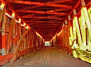 Dark Covered Bridge Truss System - Medora, Indiana