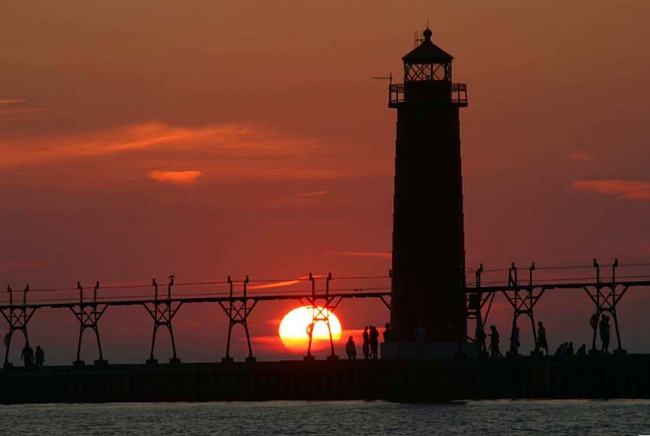 Grand Haven Lighthouse and Pier - Grand Haven State Park, Michigan