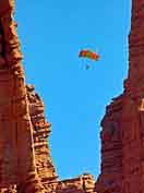 BASE Jumper - Fisher Towers Recreation Site, Moab, Utah