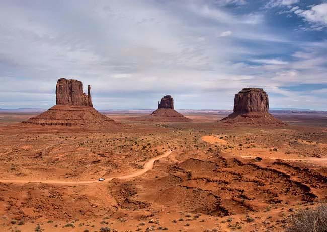 Classic Mitten Buttes View - Monument Valley Navajo Tribal Park, Kayenta, Arizona