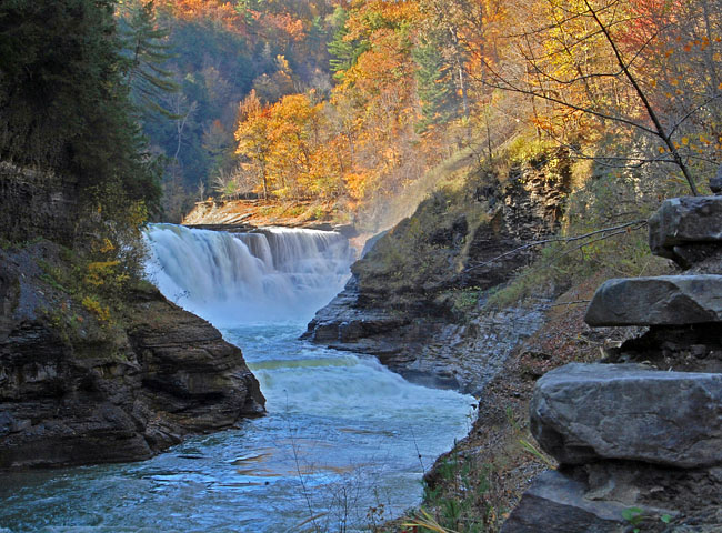 Lower Falls of Letchworth Park - Castile, New York