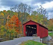 Cataract Falls Covered Bridge - Cataract Falls SRA, Cloverdale, Indiana